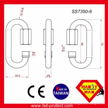 CE EN354 Belastung 25kN Edelstahl Quick Link